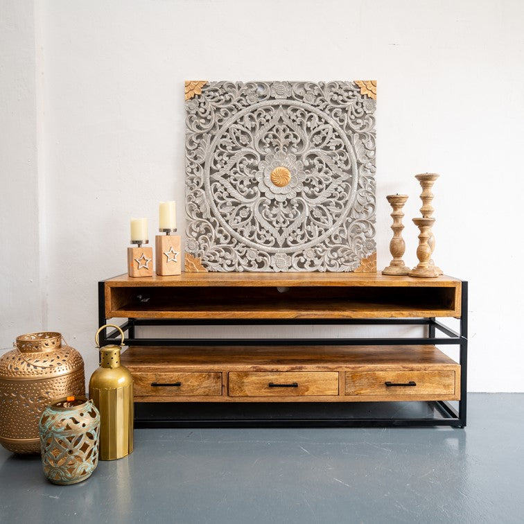 Dorothy Hand Carved Wooden TV Cabinet