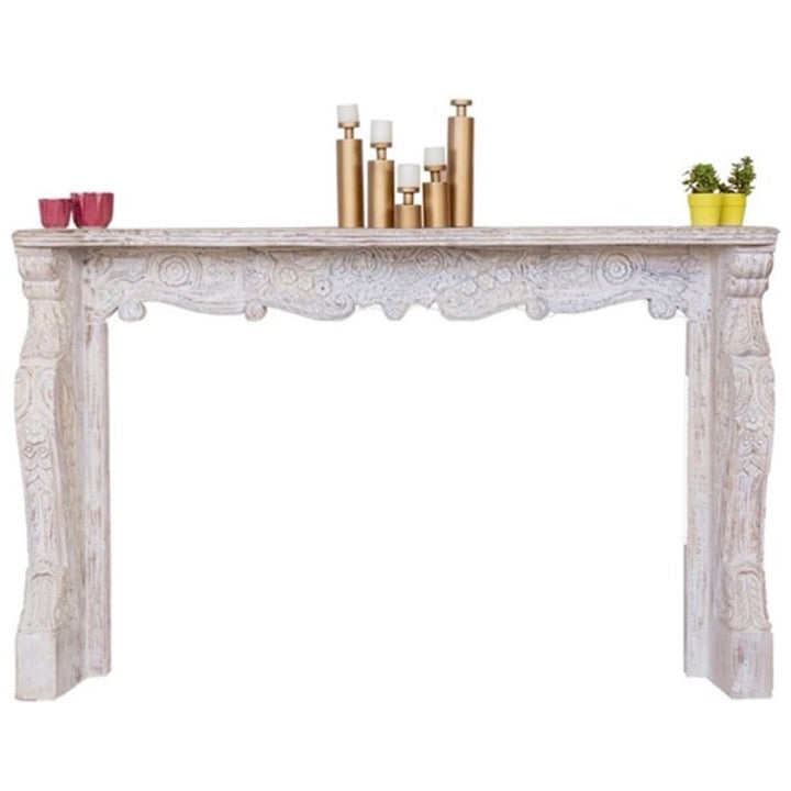 Biona Hand Carved Wooden Console Table