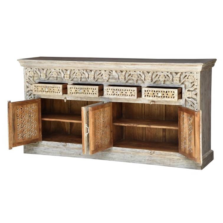 Ridhi Hand Carved Wooden Sideboard