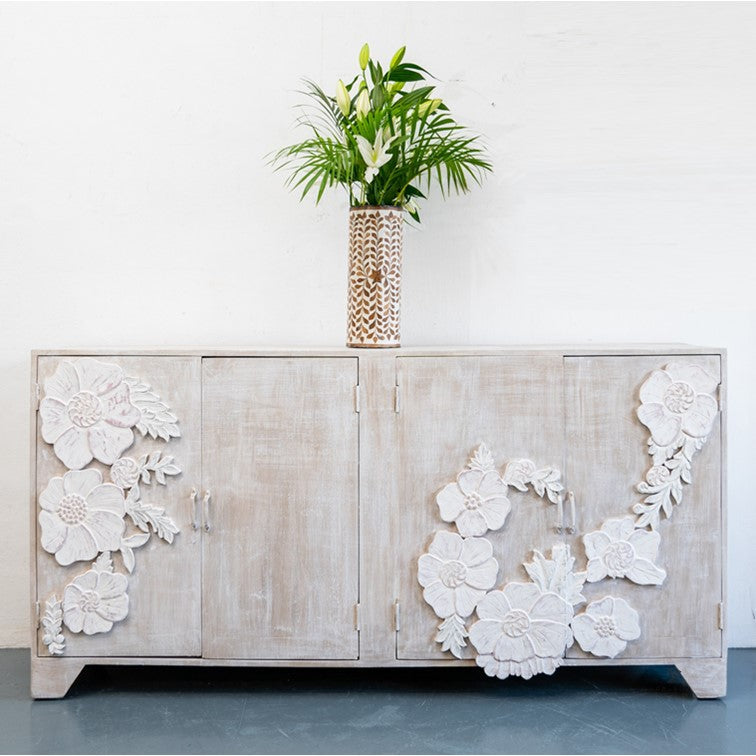 Fionna Hand Carved Side Board