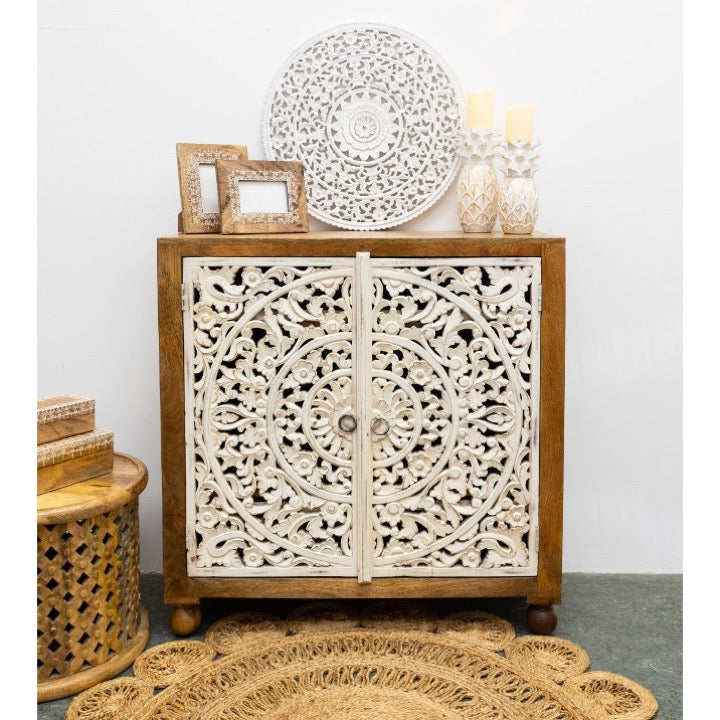 Rorry Carved Wooden Chest