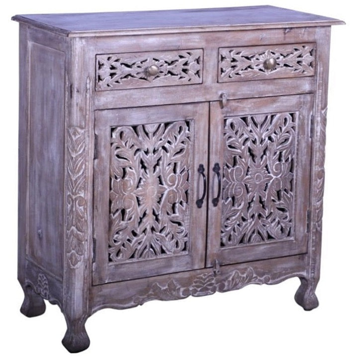 Ryker Carved Wooden Chest