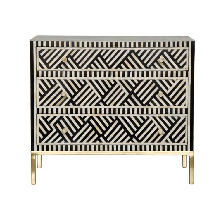 Miffy Bone Inlay Chest of Drawer