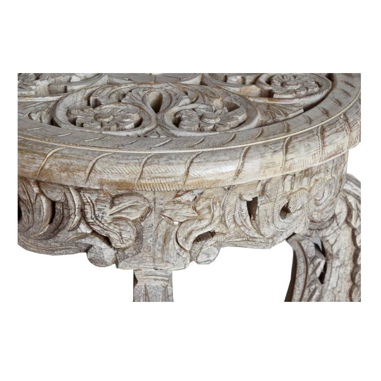 Riva Wooden Hand Carved Stool
