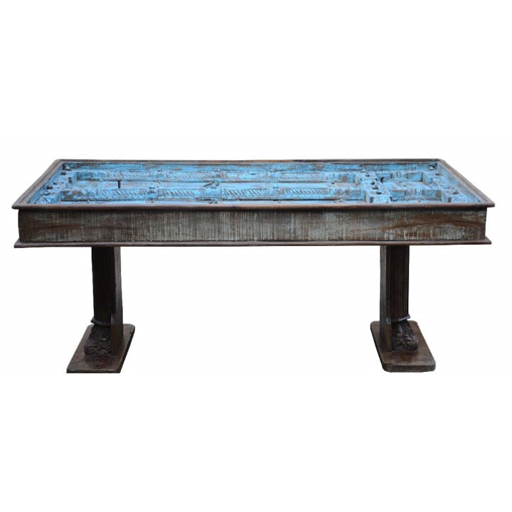 Travis Hand Carved Wooden Dining Table