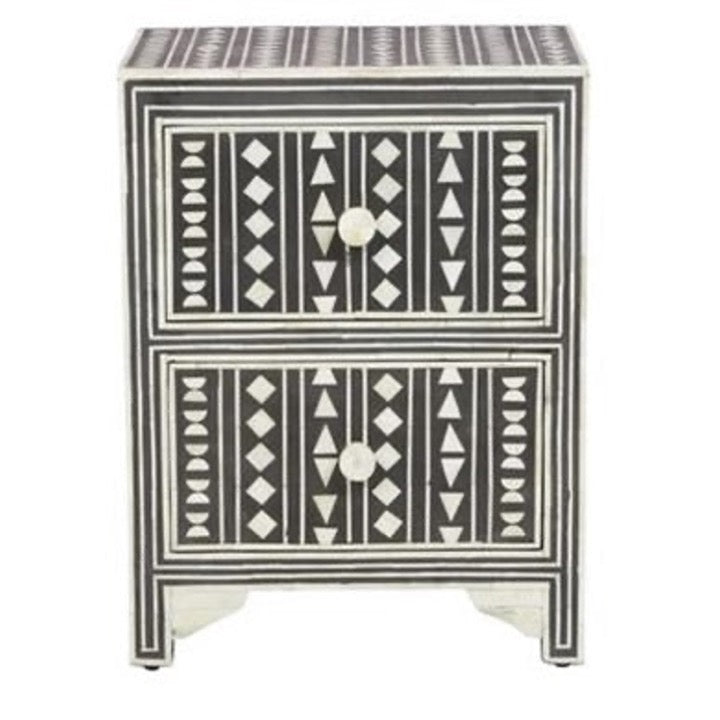 Jasper Bone Inlay Bedside