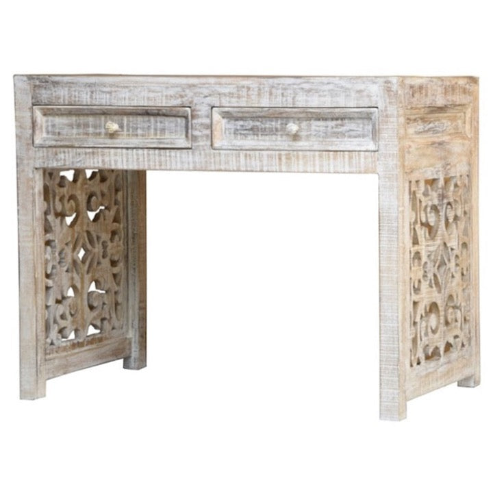 Logan Wooden Hand Carved Study Table