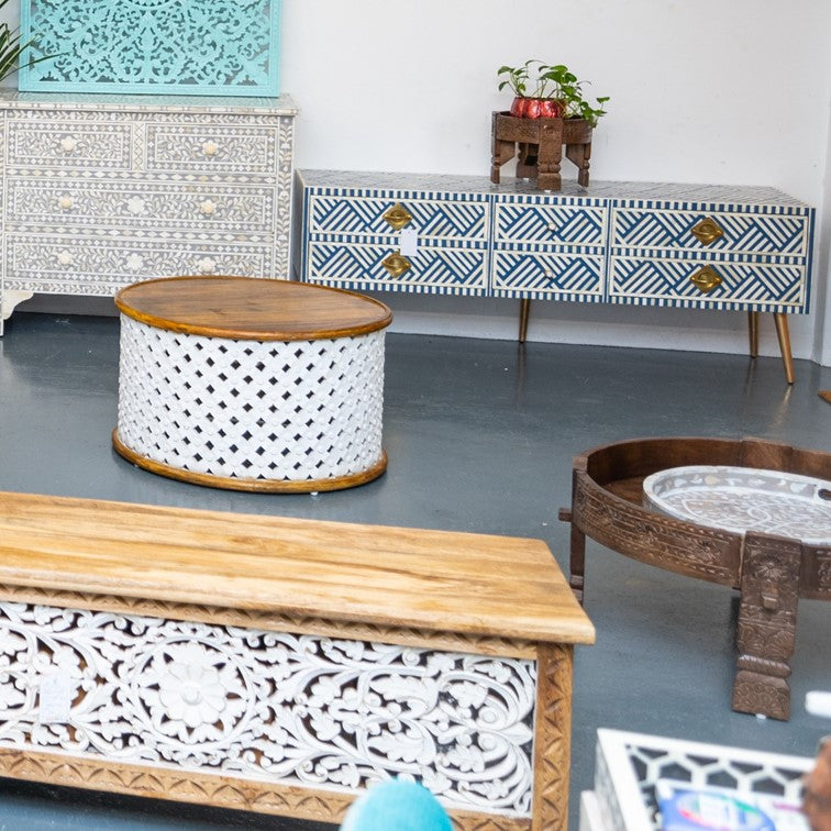 Bedella Bone Inlay TV Cabinet