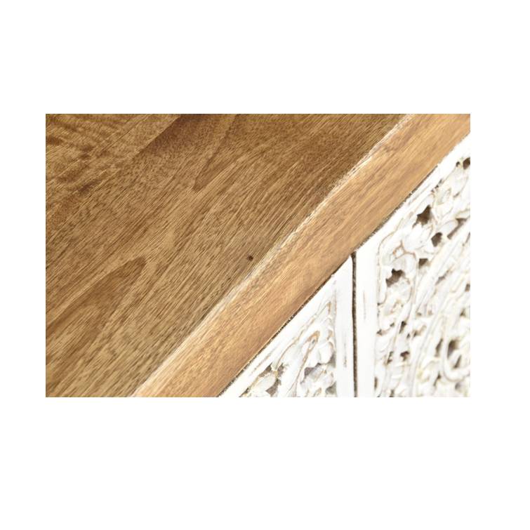 Harris Hand Carved Wooden Shoe Cabinet