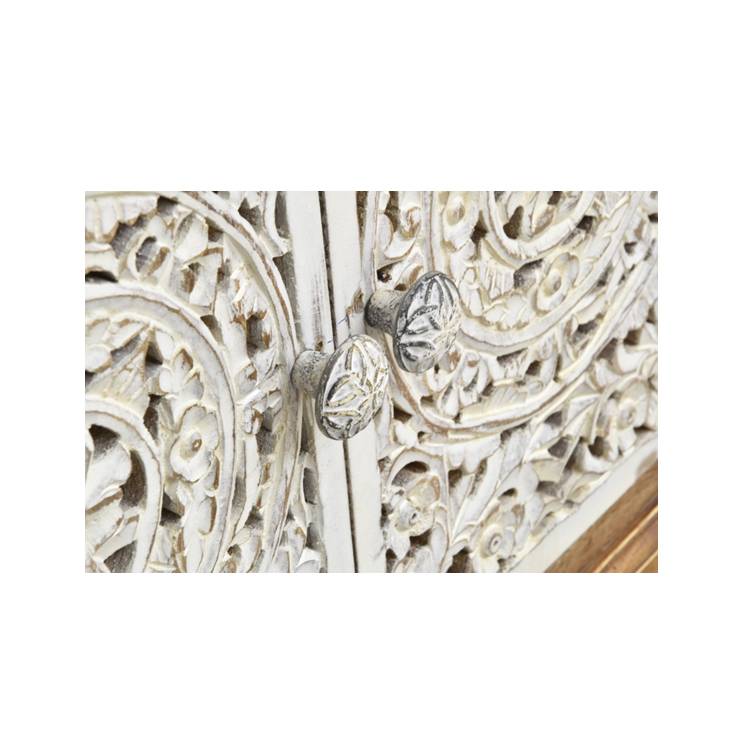 Harris Hand Carved Wooden Shoe Cabinet