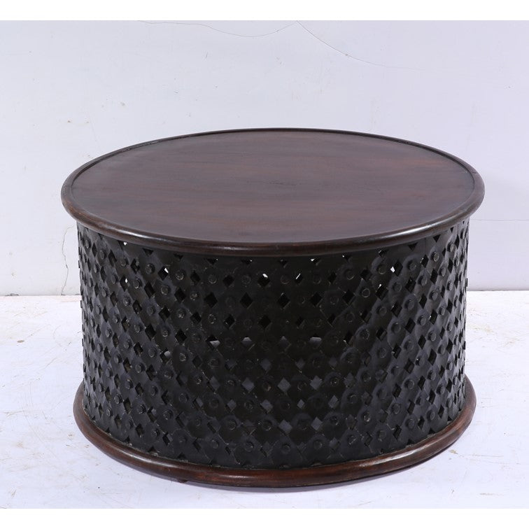 Rinnie Carved Wooden Coffee Table