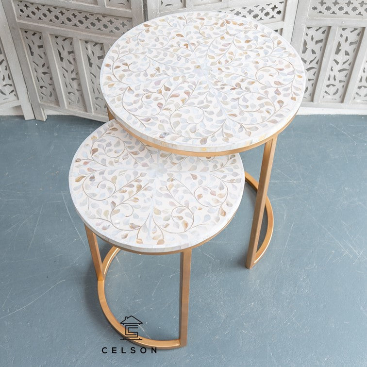 Luisa Mother of Pearl Inlay Nesting Tables