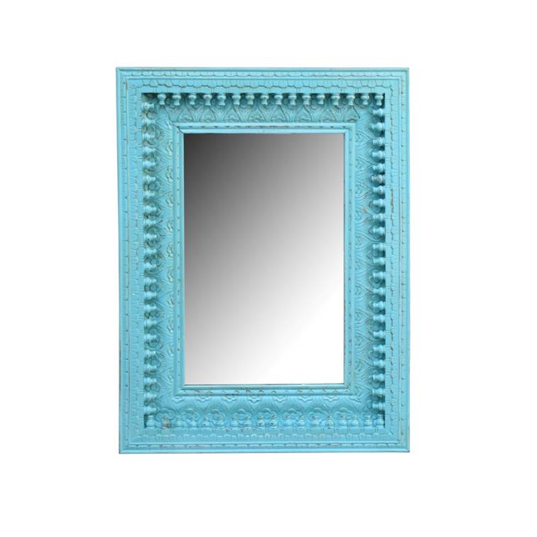 Janet Hand Carved Wooden Mirror