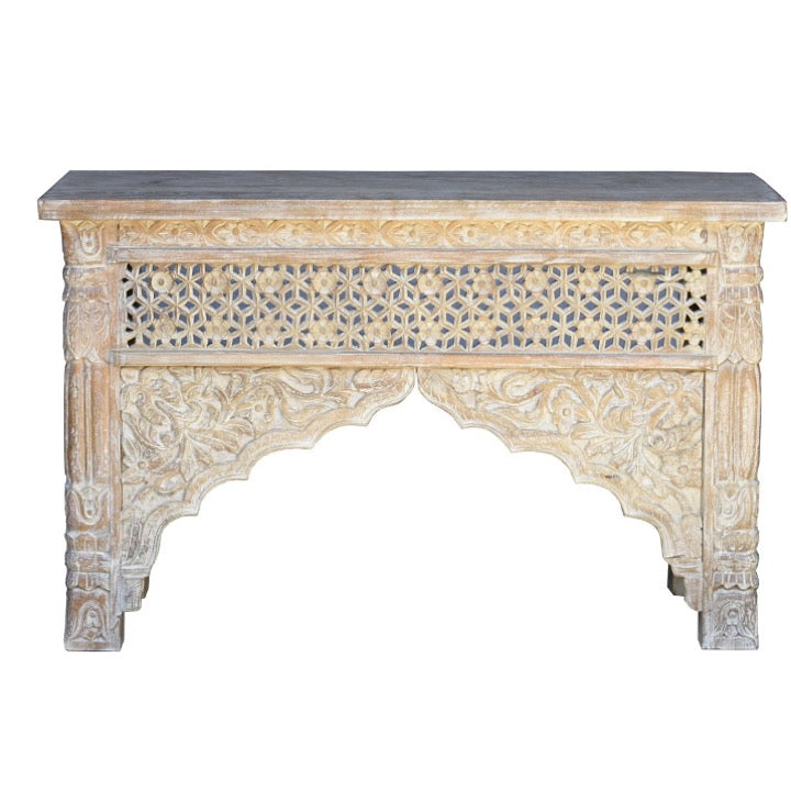Parsons Hand Carved Wooden Console Table