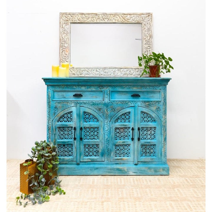 Chris Carved Wooden Cabinet