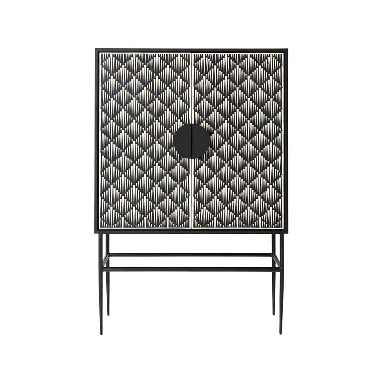 Elvis Bone Inlay Bar Cabinet