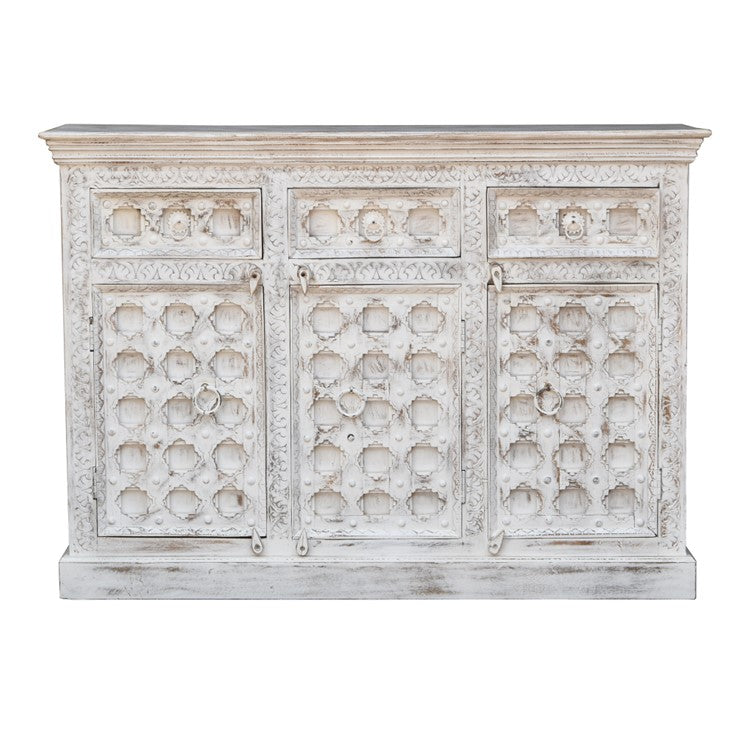 Dallas Carved Wooden Sideboard