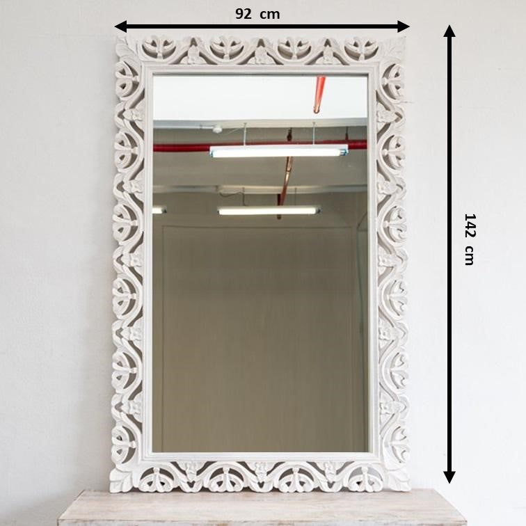 Blaire Hand Carved Wooden Mirror