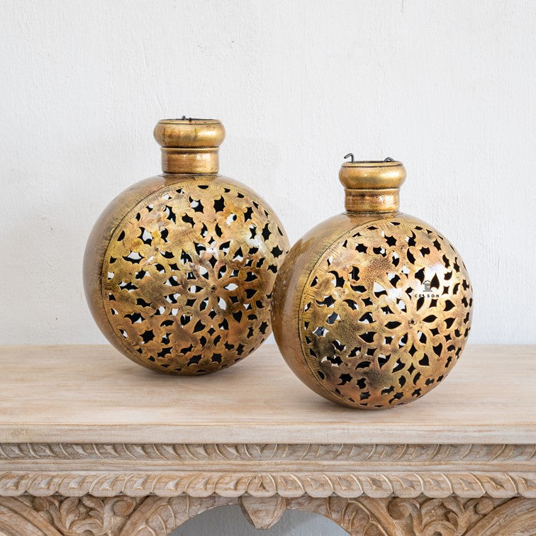 Rita Brass Finish Lantern