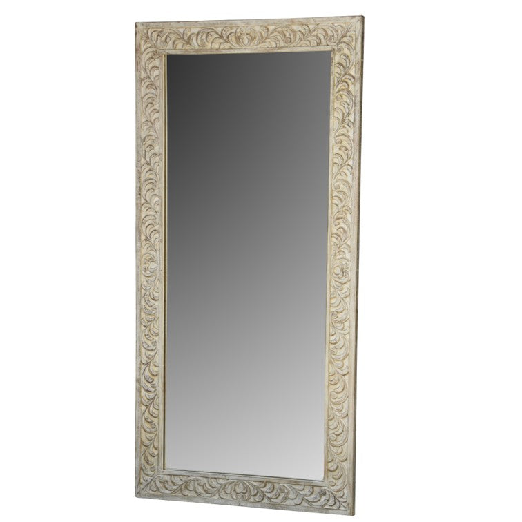 Eleanor Hand Carved Wooden Mirror