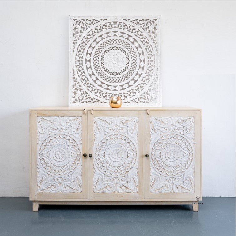Saurabh Hand Carved Wooden Sideboard