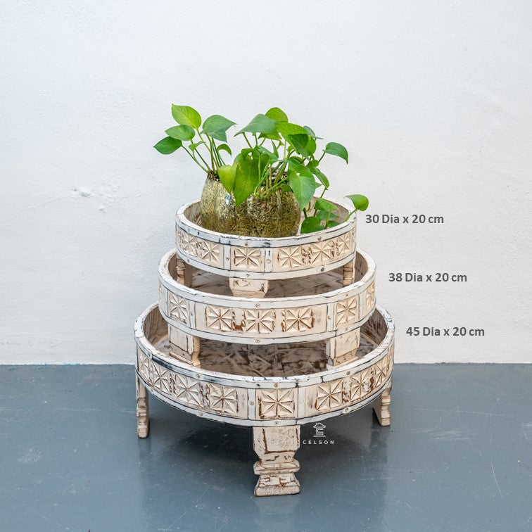 Yager Carved Chakki Table