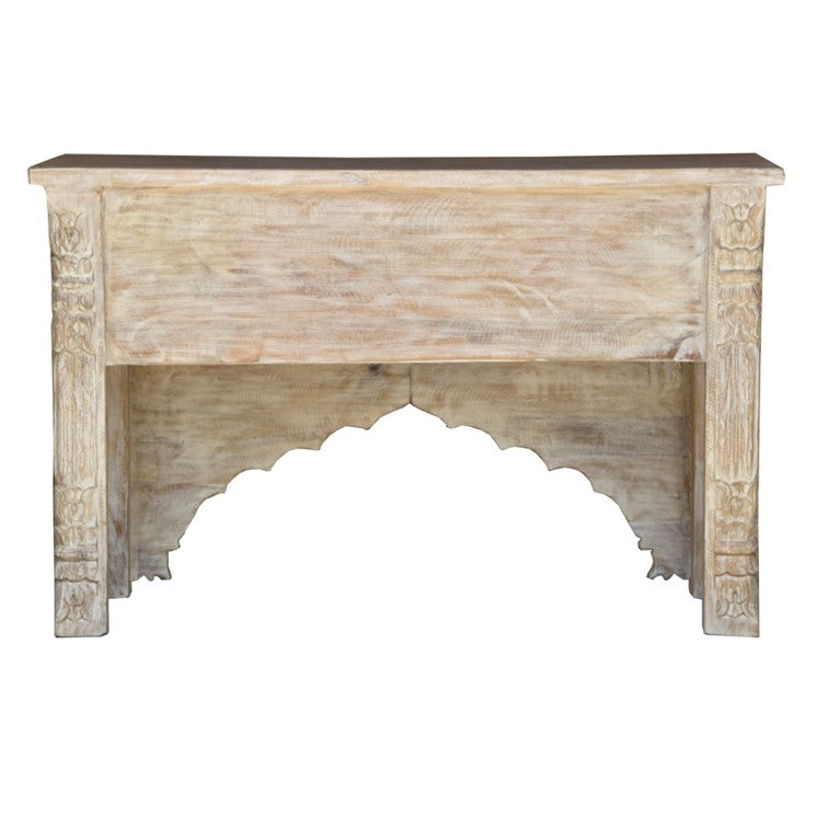 Peter Hand Carved Wooden Console Table