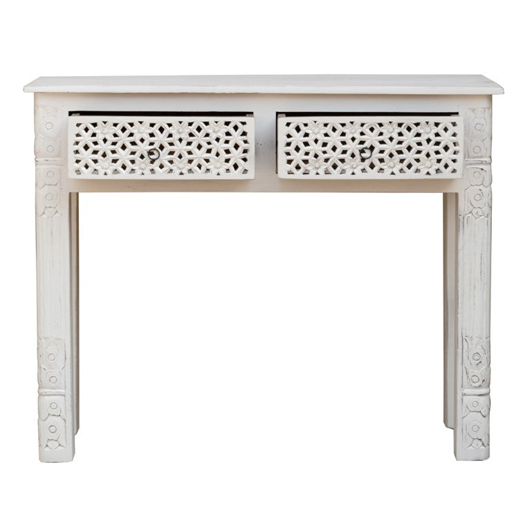 Rama Wooden Brass inlaid Console Table