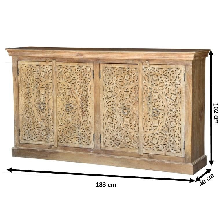 Anaya Hand Carved Side Board