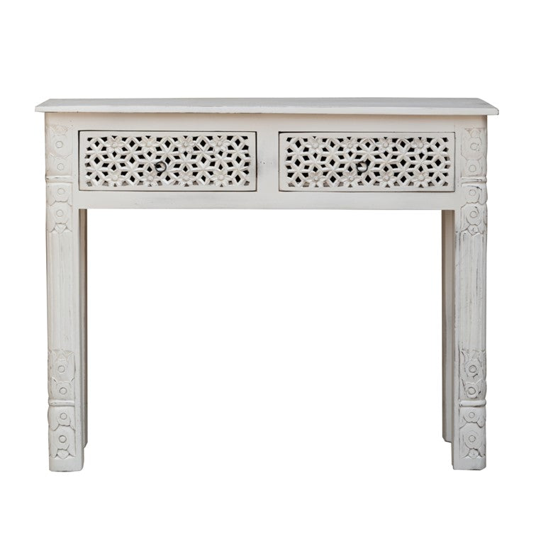 Rama Wooden Brass inlaid Console Table