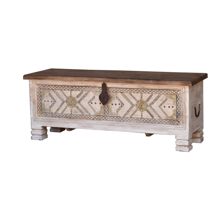 Cibu Carved Wooden Storage Trunk