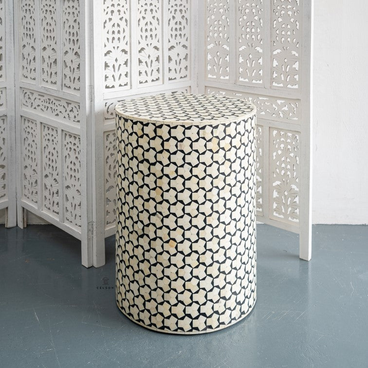 Ziba Bone Inlay Stool