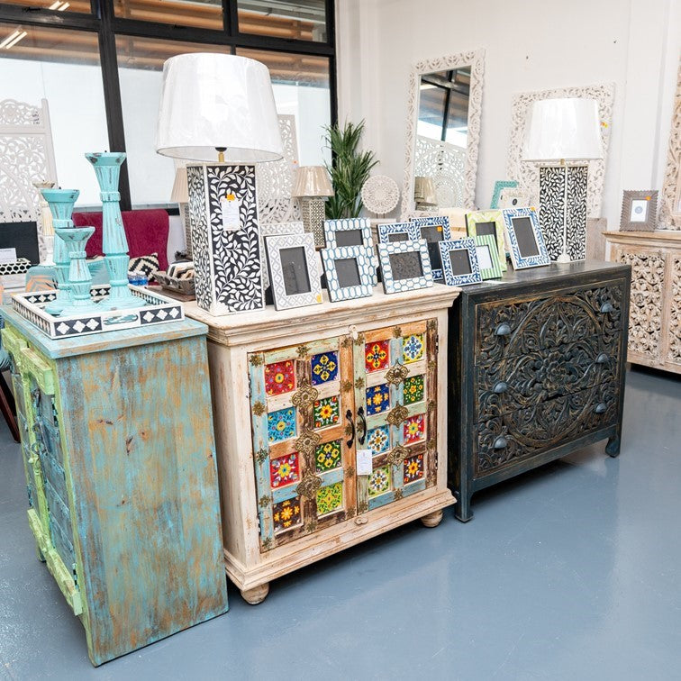 Abby Carved Wooden Chest of Drawer