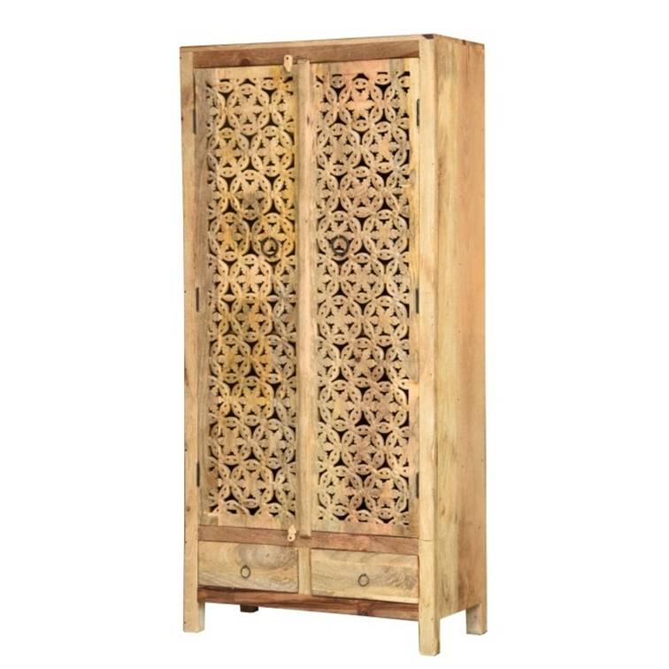 Erica Hand Carved Wooden Shoe Cabinet