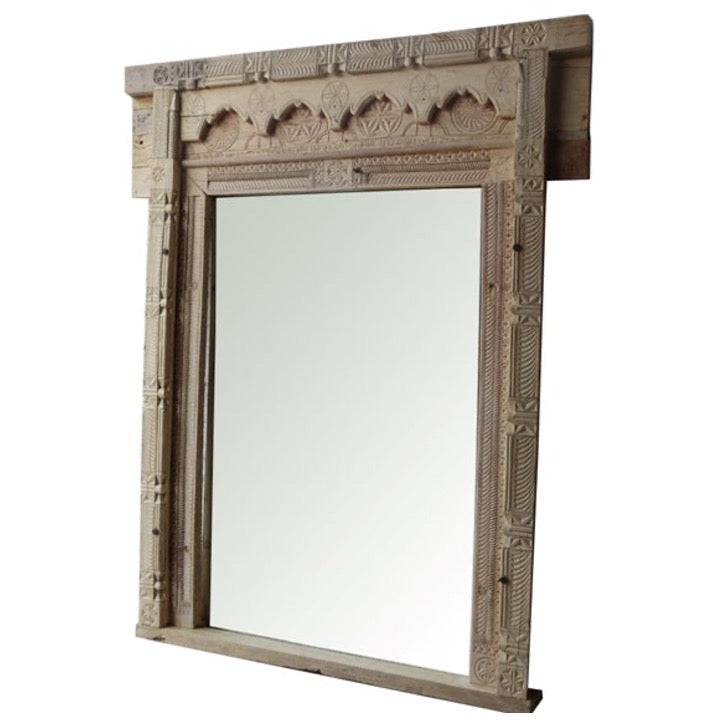 Navkaar Hand Carved Window Mirror Frame