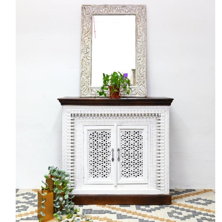 Carole Wooden Carved Cabinet