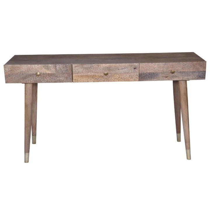 Naomi Wooden Hand Carved Study Table