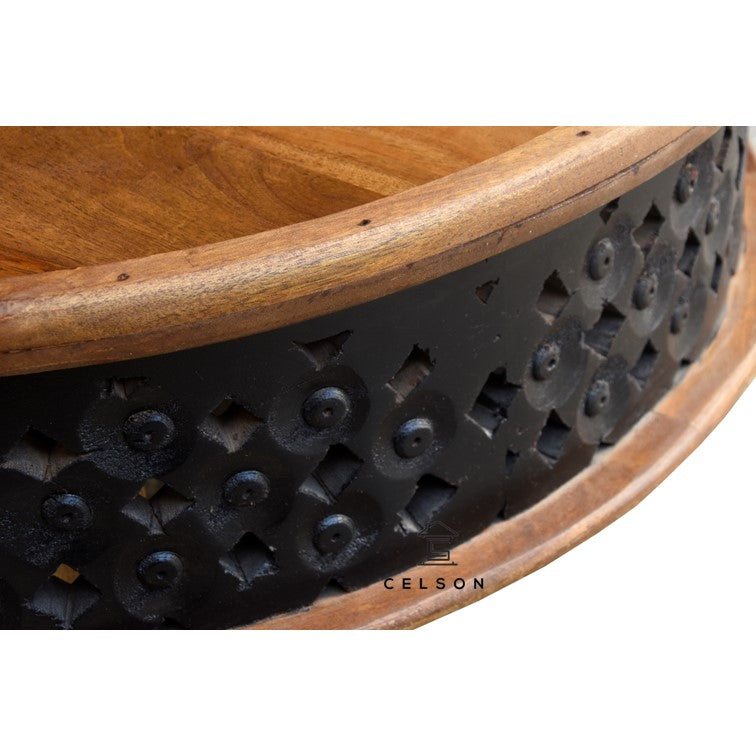 Andrea Carved Wooden Coffee Table
