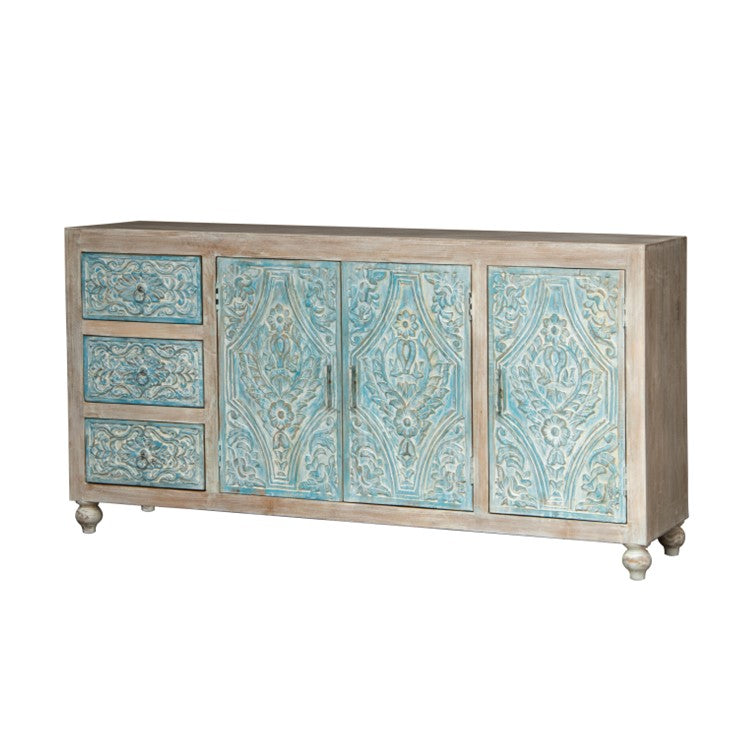 Heidi Hand Carved Wooden Sideboard