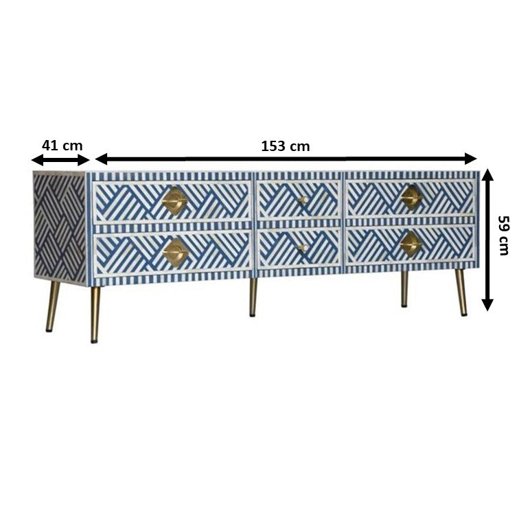 Bedella Bone Inlay TV Cabinet