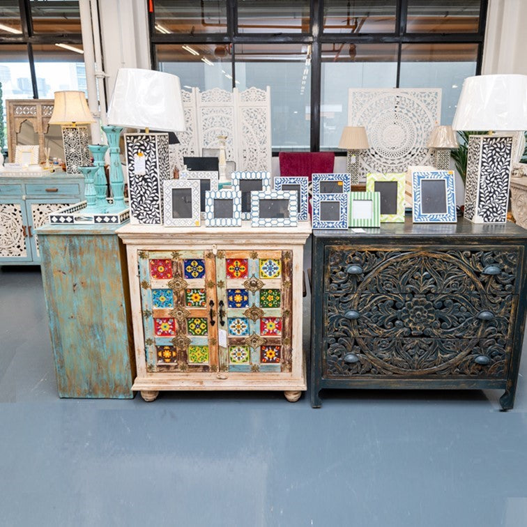 Abby Carved Wooden Chest of Drawer