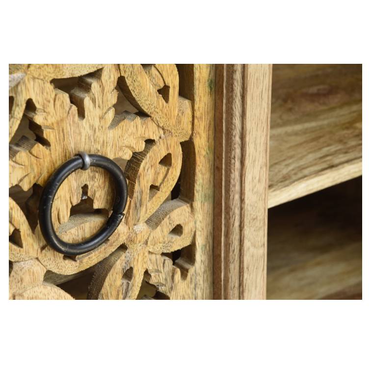 Erica Hand Carved Wooden Shoe Cabinet