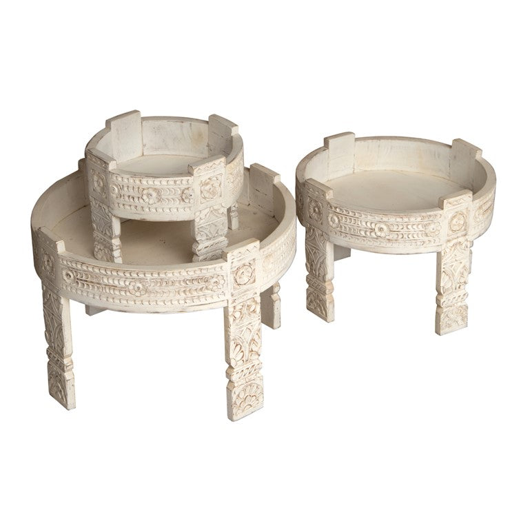 Hari Carved Chakki Table