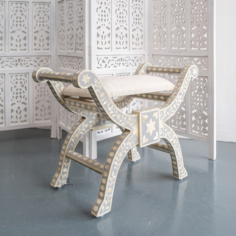 Cibu Bone Inlay Stool