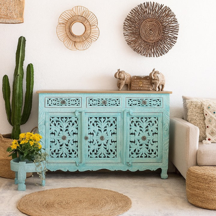 Deepak Hand Carved Wooden Sideboard