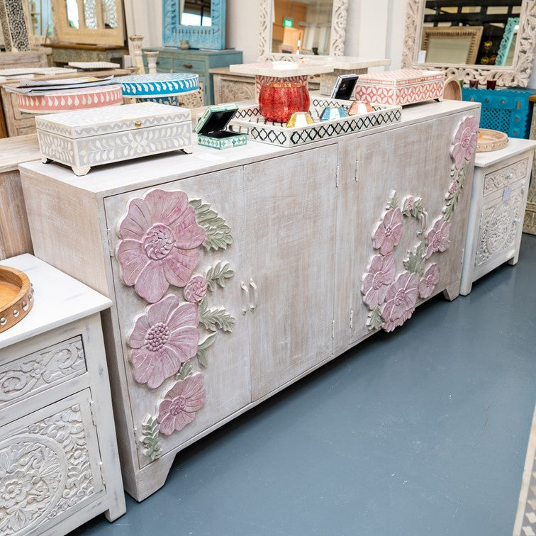 Fionna Hand Carved Side Board