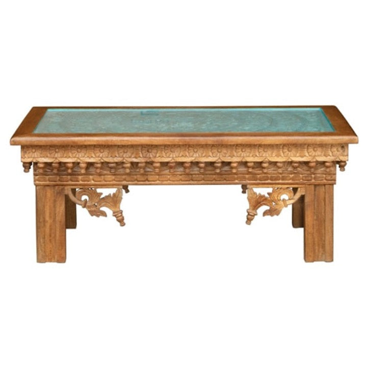 Travis Wooden Carved Coffee Table