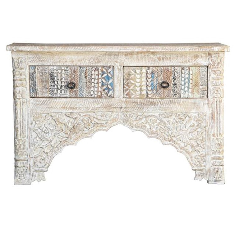 Alfano Hand Carved Console Table