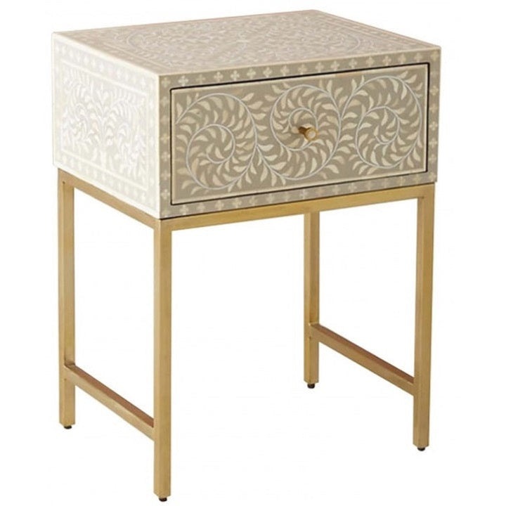 Ela Bone Inlay Bedside