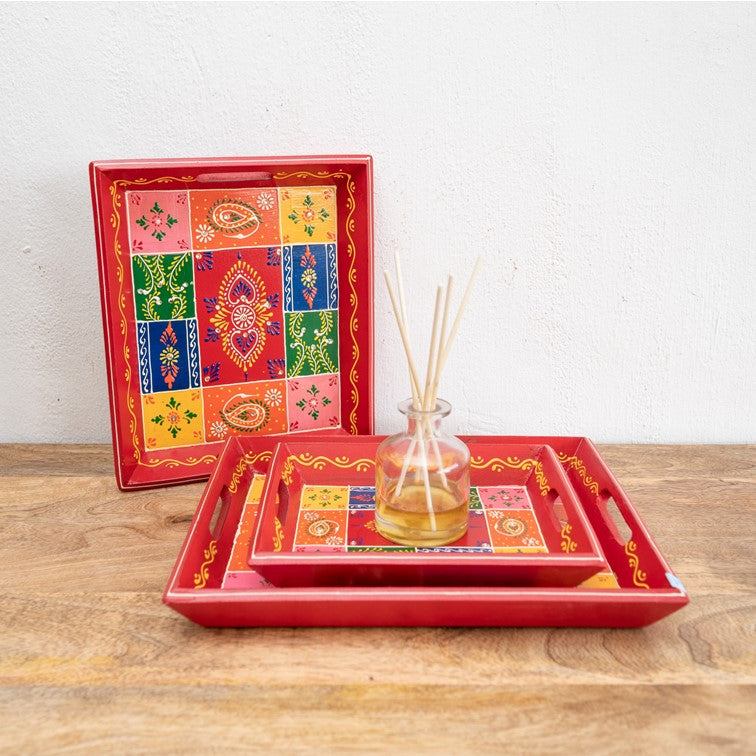Shiva Hand Painted Wooden Tray